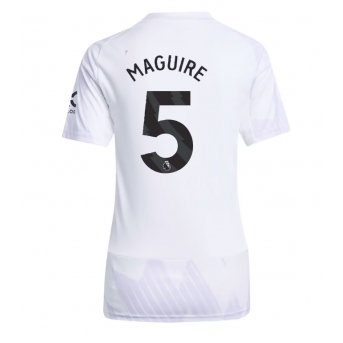 Billige Fotballdrakt Manchester United Harry Maguire #5 Replika Bortedrakt Dame 2025-26 Kortermet